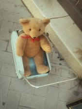 GIOCATTOLO VINTAGE LAMIERA CARROZZINA PASSEGGINO - SAN DONA' -  USATO DELL'EPOCA