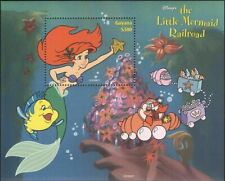 Guyana 1999 Disney Sirenetta Treno Pesce Film Cartoni Animati m/s MNH