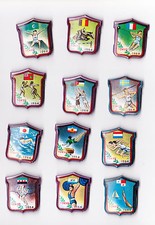 Spilla scudo latta vintage GIOCHI OLIMPICI 1964 Giappone Tokyo spilla distintivo originale!