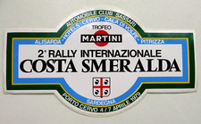 ADESIVO VINTAGE - 2° RALLY COSTA SMERALDA - SARDEGNA - 1979 - SASSARI