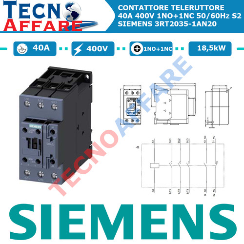 Contattore 40a 400v - contattore,