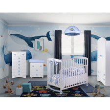 Bebex Cameretta Completa Smart Bianco Azzurro Neonato