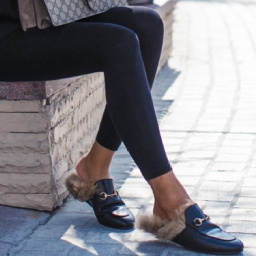 Gucci princetown pelliccia - 37,