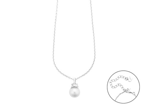 Collana argento con perla - argento,