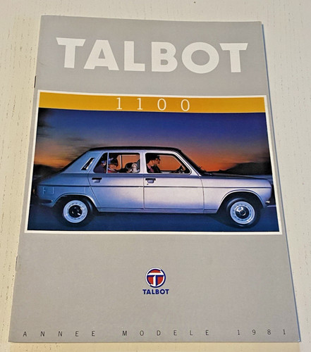 Brochure vente talbot - talbot, 1100