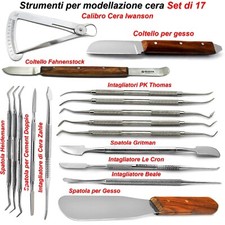 Strumenti di Modellazione Dentale Intagliatore Cera Coltello Spatola Alginato CE
