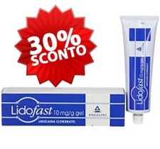 LIDOFAST gel con LIDOCAINA 2,5% - 1 Tubo Sigillato Nuovo - Angelica Farmaceutica