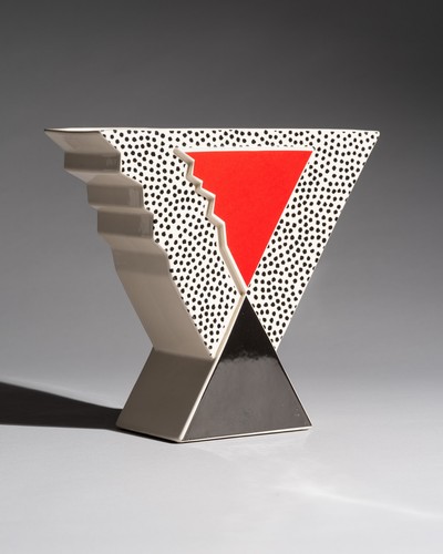 Vaso porcellana geometrica