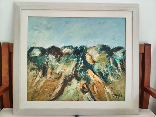 Quadro paesaggio olio tela - su,