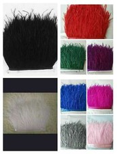 2mt Piume frangia struzzom Lunghezza 10-14cm per matrimonio festa di moda