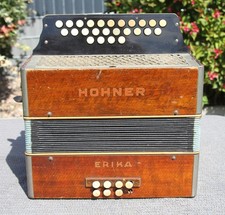 Fisarmonica Hohner Erika - vecchia - fisarmonica a bottoni G/F - per hobbisti - vedi foto -
