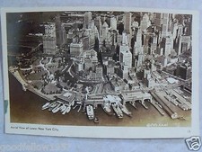 RPPC NY AERIAL VIEW OF LOWER