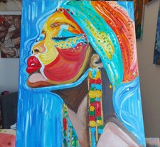 Africa: 40x50cm olio su tela