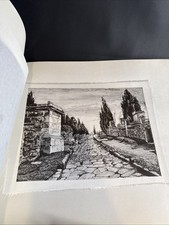 B&W Serigraph Pompeii- Via