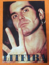 CARTOLINA PROMOZIONALE LITFIBA PIERO PELU'rock roll 10x15 cm no cd dvd lp mc*vhs