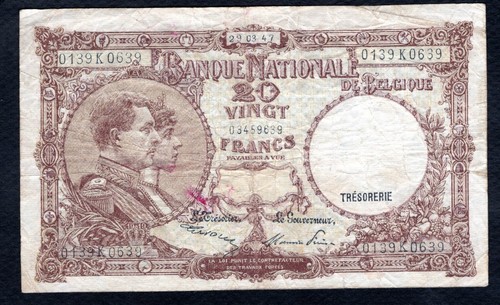 Belgique franc 1947 - 20,