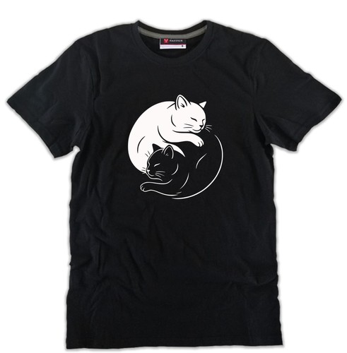 Shirt gatto tao yin yang - gatto,