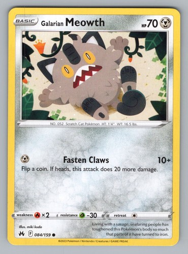 Galarian meowth 084 159 - galarian, 084/159