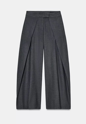 Pantalone zara gessato ampio - gessato,