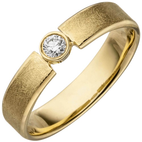 Anello solitario 585 oro - di,