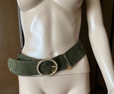 Renato Balestra Women's leather belt, green color Cintura di pelle Donna, verde