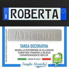 Targa Auto Posteriore Decorativa con Caratteri TEDESCHI Stampati in Rilievo