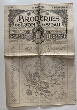 VINTAGE broderies de lyon et st gall 1924 GIORNALE RICAMO BIANCHERIA FEMMINILI