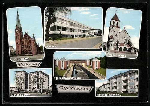 Cartolina misburg han - cartolina, misburg/han