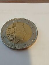 MONETA rara 2 Euro Letzebuerg 2008 ERRORE di Conio Lettera “F” nella Stella