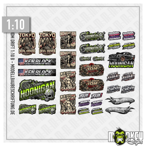 Set adesivi pezzi jdm - set,
