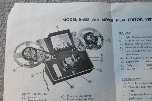 Visore editor film 8mm - film,