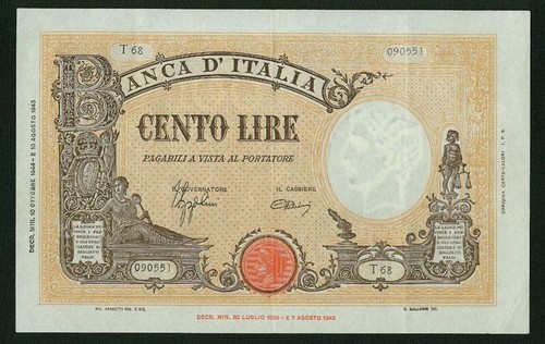 Italy banca italia 1944 - banca,