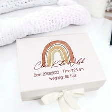 Confezione Regalo Neonato Nuovo Arcobaleno Rosso Personalizzato