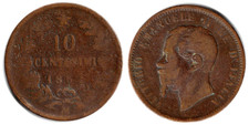 Italia 10 centesimi, 1862