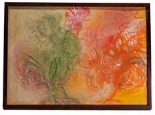 Domenico Spinosa "alberi" olio su tela 50x70 