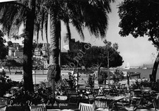 Cartolina Lerici scorcio da bar con tavolini 1954