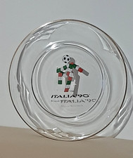 ITALIA 90 PIATTO VETRO MONDIALI CALCIO-1986 COLLEZIONE ITALIA 90-DIAM 32-WORLD