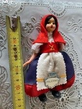 Bambola Da Collezione Vintage Vestito Stoffa Tradizionale Palermo