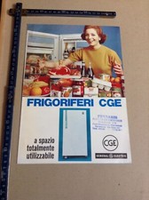 DEPLIANT PUBBLICITARIO VINTAGE FRIGORIFERI CGE GENERAL ELECTRIC 1966 4 PAG 