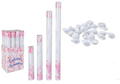 Tubo spara petali bianco cm - petali, 30