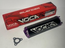 Silenziatore Marmitta VOCA Racing Bestia - Alluminio Nero Anodizzato Viola  20mm