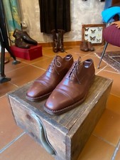Burberry scarpe uomo cucite a mano in pelle con suola in cuoio, n. 8/it 42
