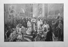 Stampa antica grande NOTTE DI