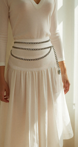 Donna metallo argento catena - donna,