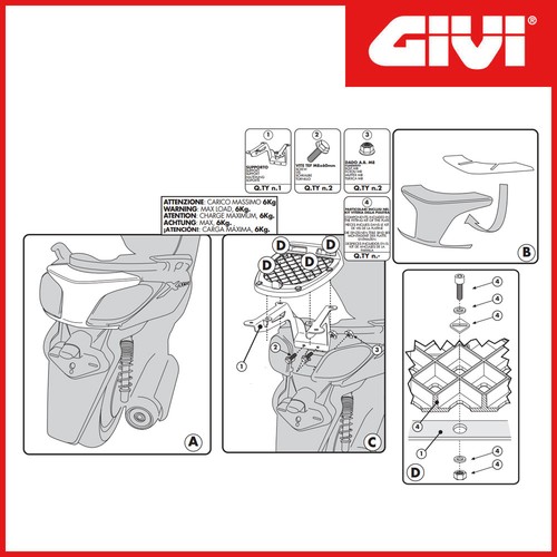 Portapacchi monolock givi - portapacchi,