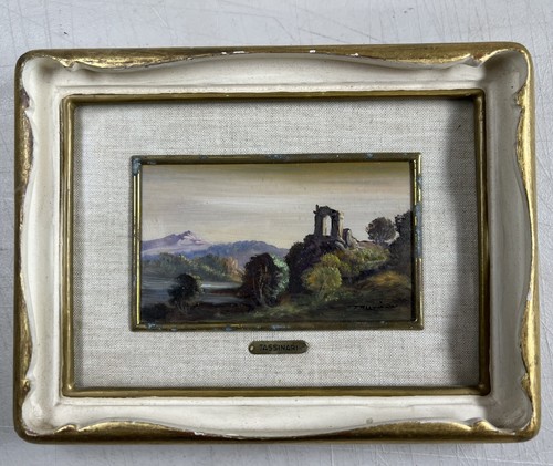 Dipinto olio miniatura vintage