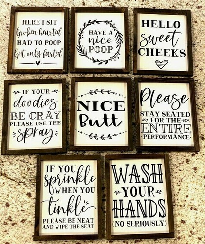 Divertente bagno parete - , arte