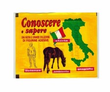 Lotto 100 bustine Conoscere e Sapere  Bustina Figurine sigillata ed. Gallo 1996