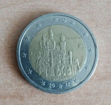 2 EURO 2012 GERMANIA 2€ BAYERN NEUSCHWANSTEIN 2 € ZECCA D Germany Commemorativa