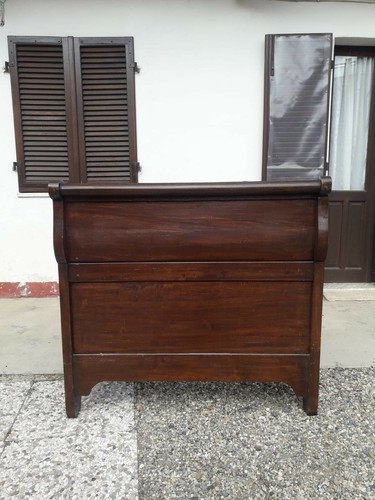 Letto singolo noce antico - letto,